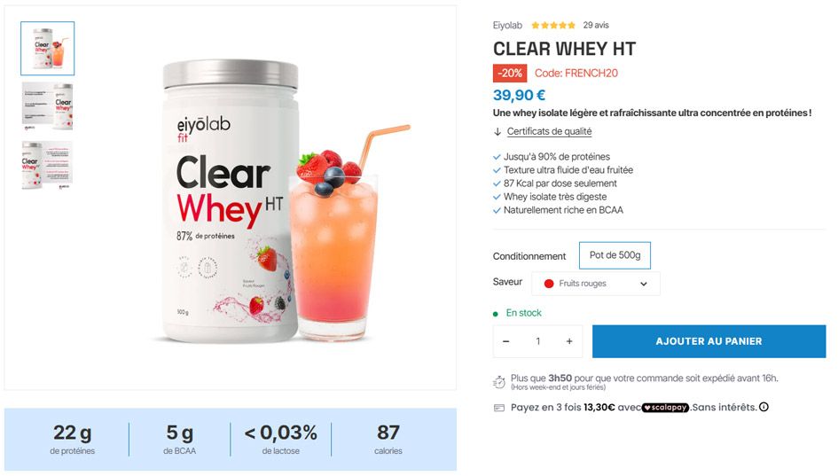 exemple fiche produit SEO haut de page